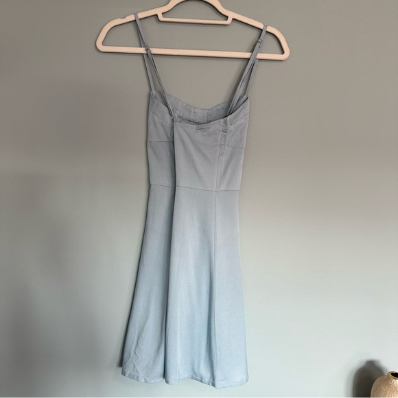 🦋 NWT Zaful Button Crisscross Cami Dress Baby Blue Small 4 - Picture 5 of 11